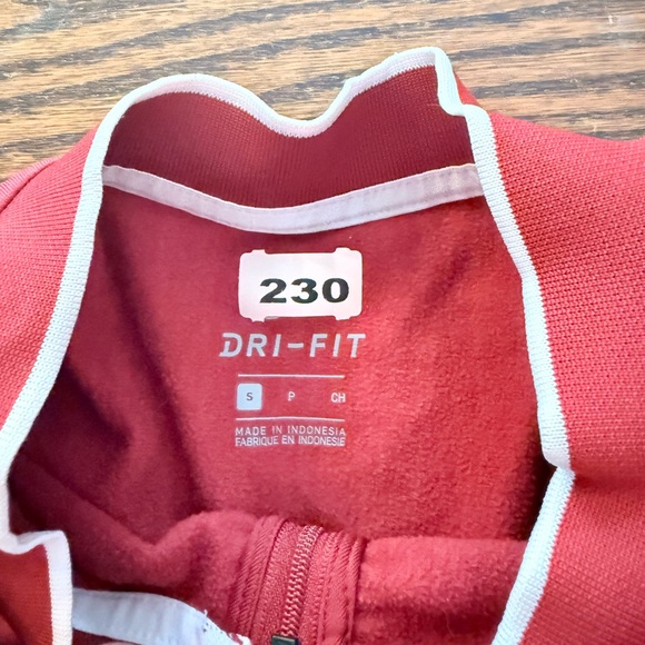 Oklahoma Team Issued Fleece Lined Dri Fit Quarter Zip - Picture 2 of 7